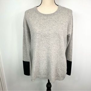 Generation Love cashmere sweater with leather accents